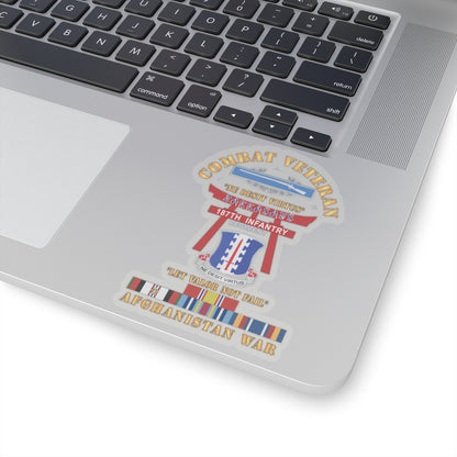 Kiss-Cut Stickers - Army - Combat Veteran - 187th Infantry Regiment - Torii, Rakkasans, Let Valor Not Fail, English, Latin w CIB w AFGHAN SVC