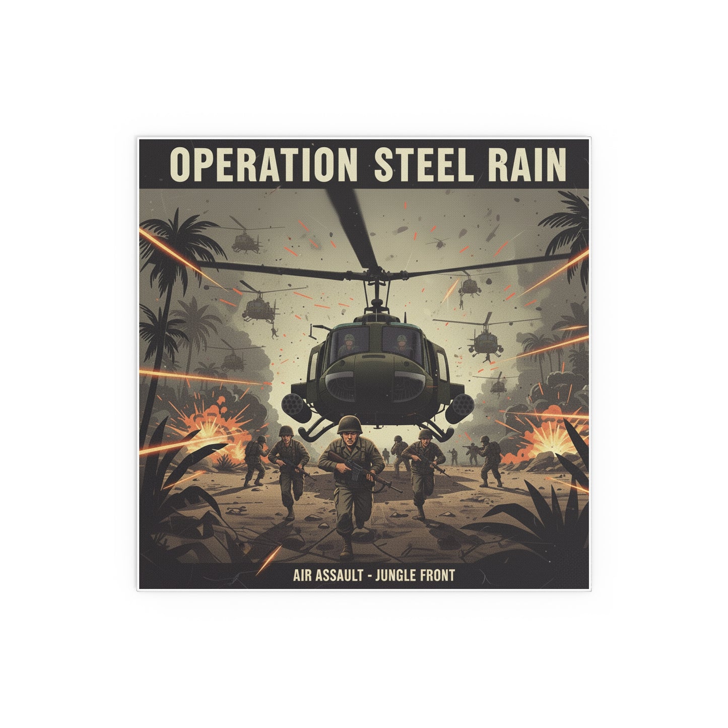 Indoor and Outdoor Silk Posters - Air Assault - Vietnam - Operation Steel Rain