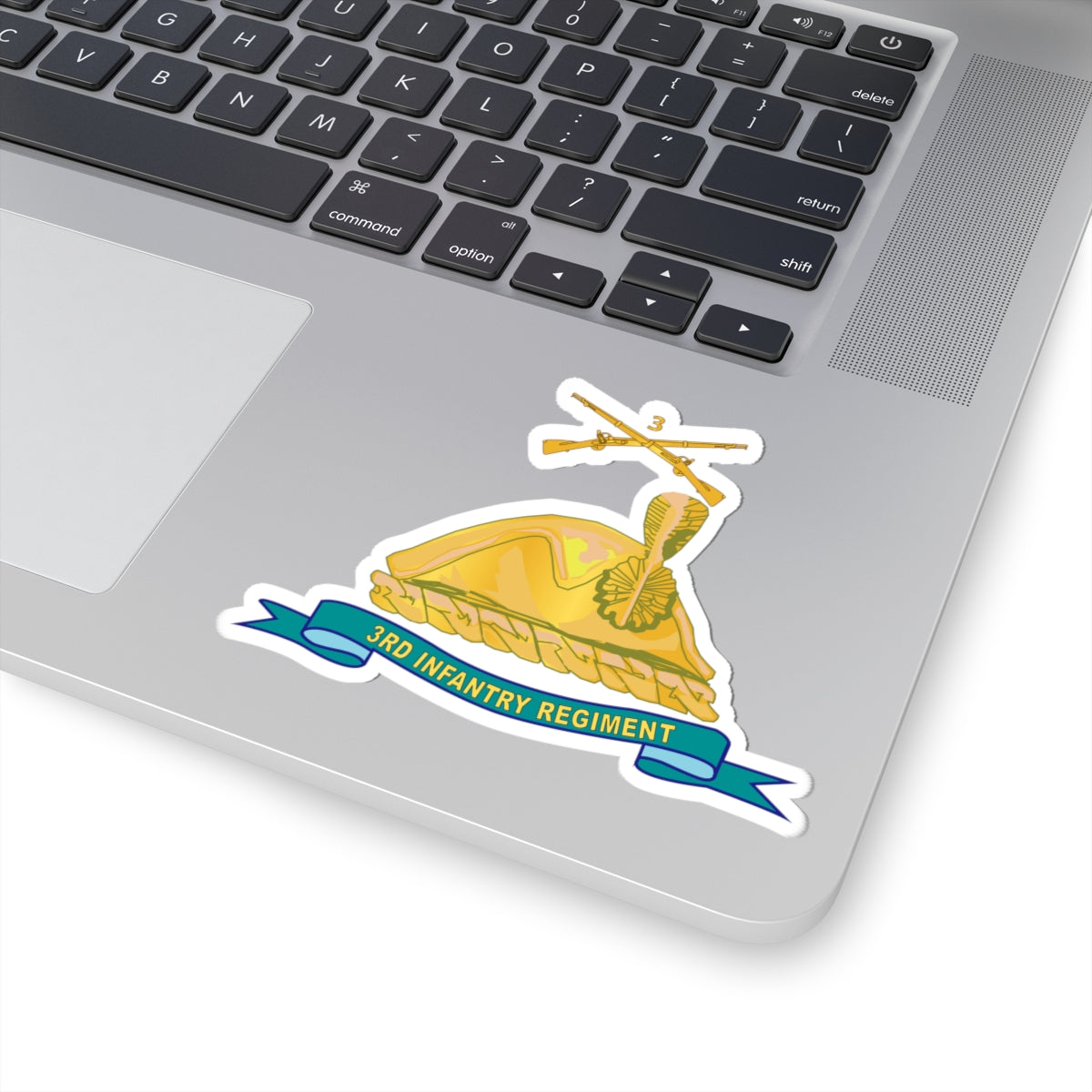 Kiss-Cut Stickers - Army - 3rd Infantry Regiment - Gold - w Br - Ribbon