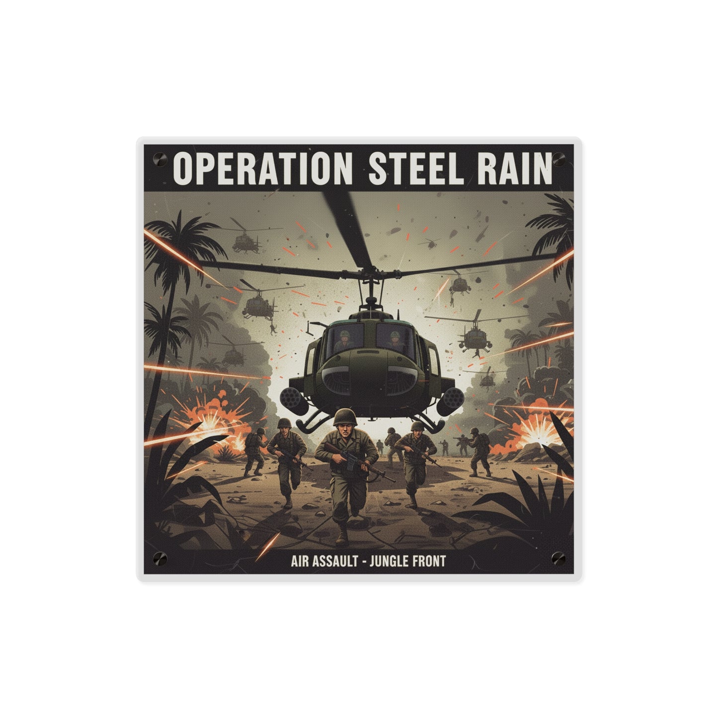Acrylic Wall Art Panel - Air Assault - Vietnam - Operation Steel Rain