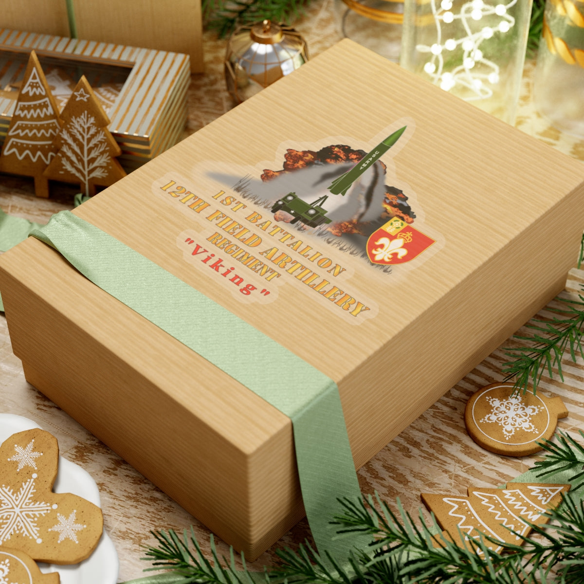 Kiss-Cut Stickers - Army -  1st Bn, 12th FAR, Ft Sill, OK, MGM 52 - Lance  - Short X 300