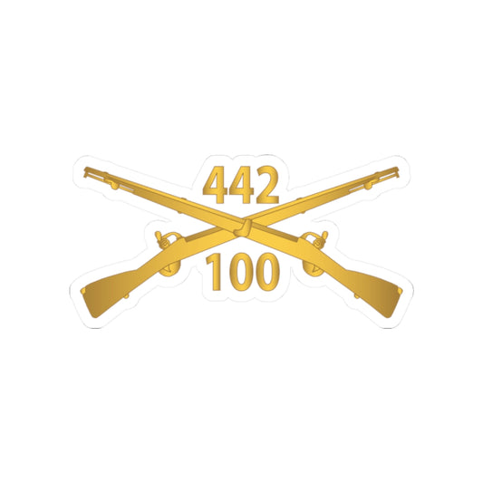 Kiss-Cut Stickers - Army - 100th Infantry Battalion, 442nd Infantry Regiment - wo Txt w Br X 300
