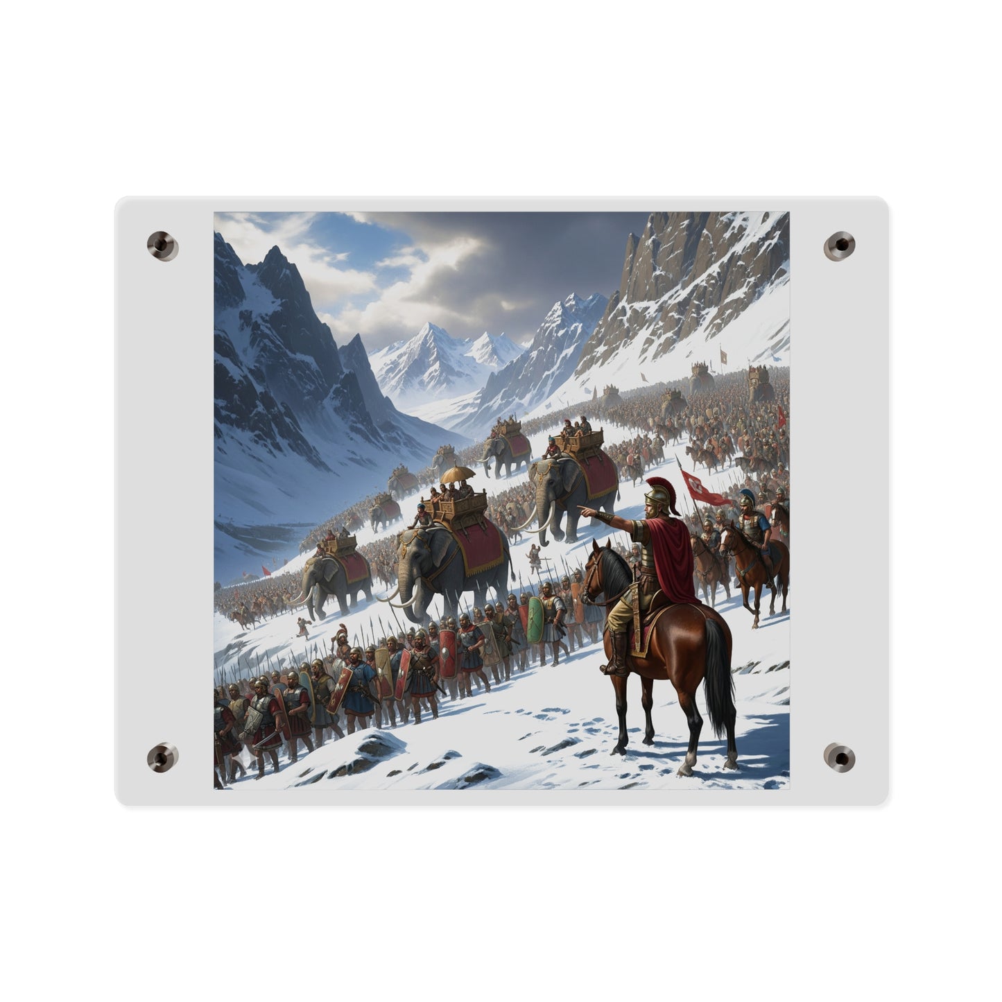 Acrylic Wall Art Panel - Hannibal Crossing the Alps to Atttack Rome