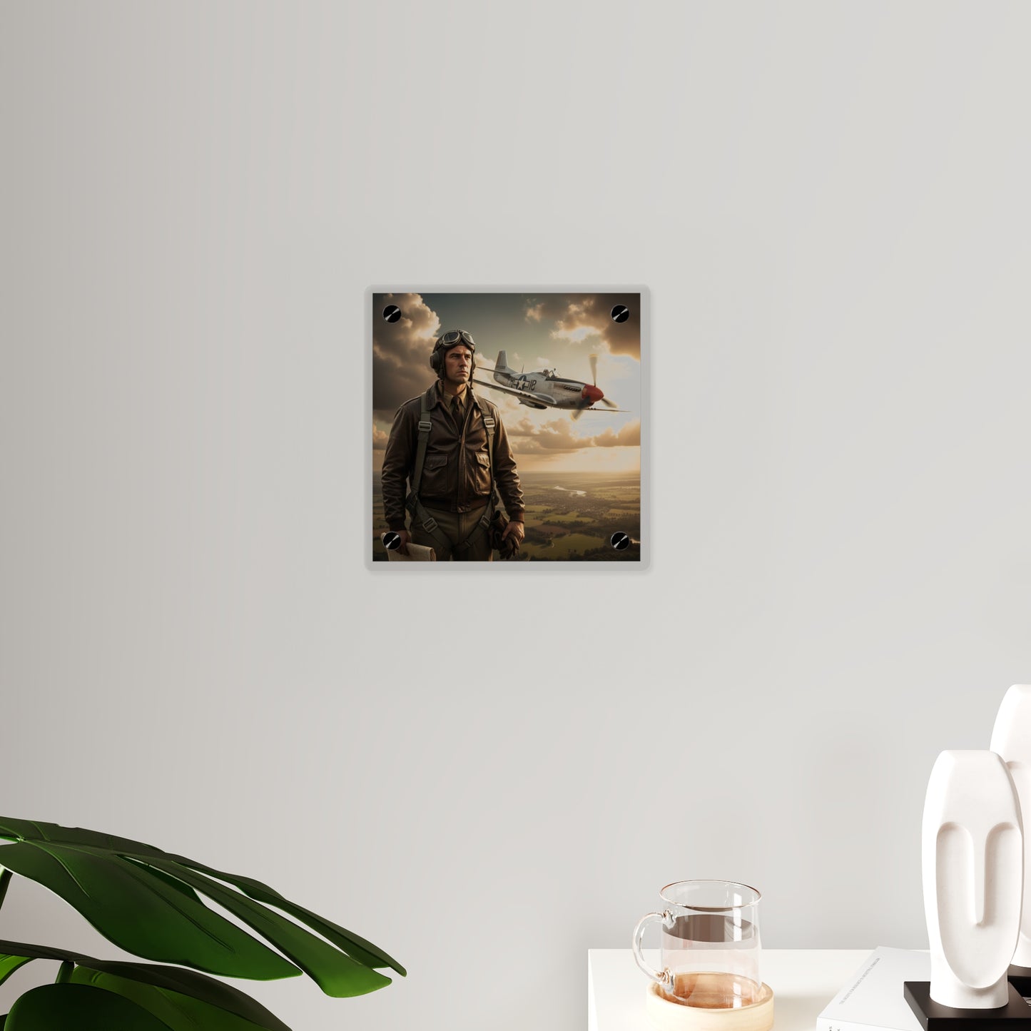 Acrylic Wall Art Panel - Army Air Corps Pilot