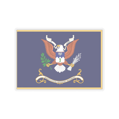 Kiss-Cut Stickers - Army - Regimental Colors - 85th Infantry Regiment  - FIX BAYONETS Flag w Fringe X 300