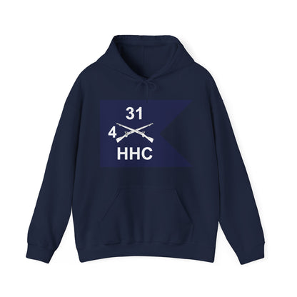Unisex Heavy Blend™ Hooded Sweatshirt - Army - HHC,  4th Battalion, 31st Infantry Regiment - Guidon X 300