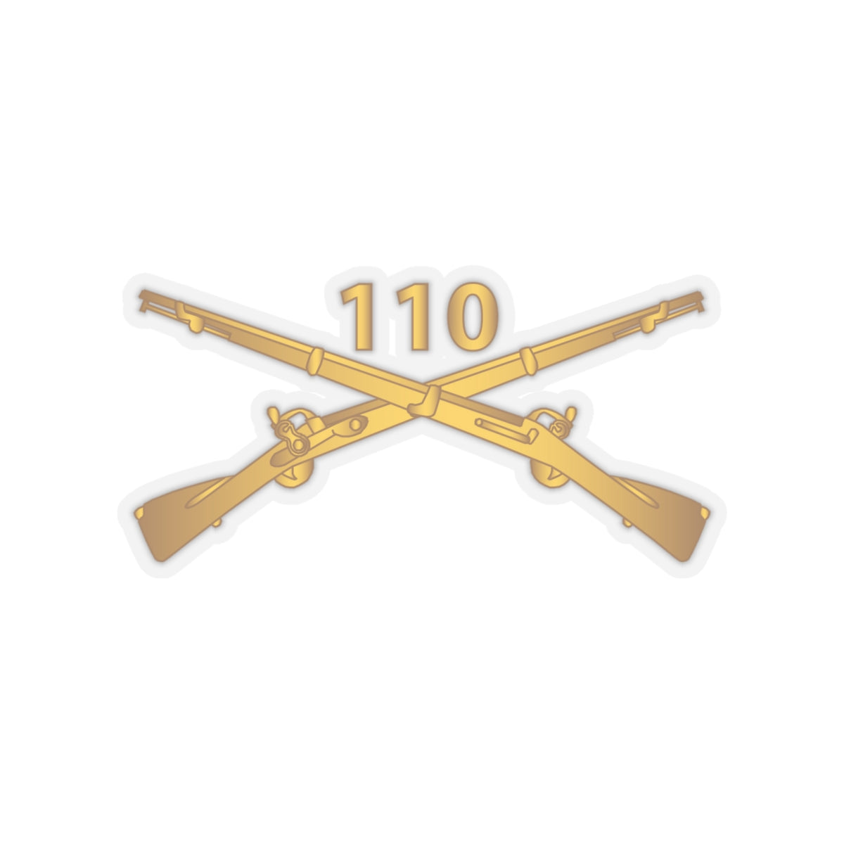 Kiss-Cut Stickers - Army - 110th Infantry Regiment - Inf Branch wo Txt X 300