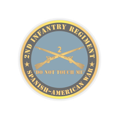 Kiss-Cut Stickers - Army - 2nd  Infantry Regiment Branch - Do Not Touch Me -  Spanish-American War