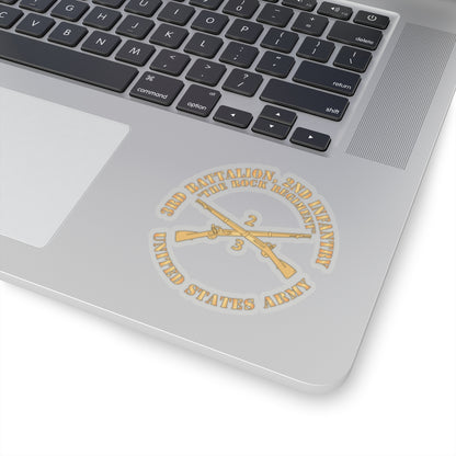 Kiss-Cut Stickers - Army - 3rd Battalion, 2nd Infantry Regiment Branch - The Rock Regiment - US Army