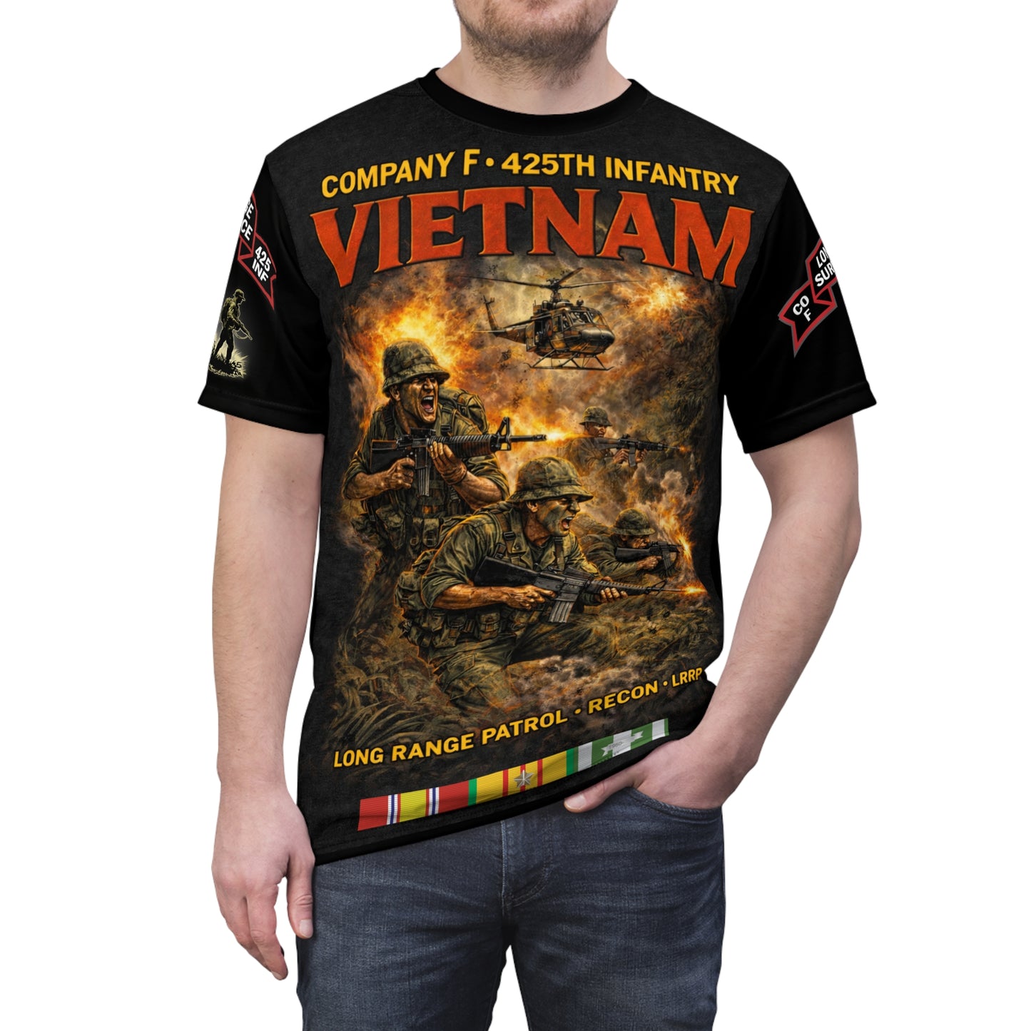 425th Infantry Long Range Surveillance Patrol Vietnam Tribute Tee