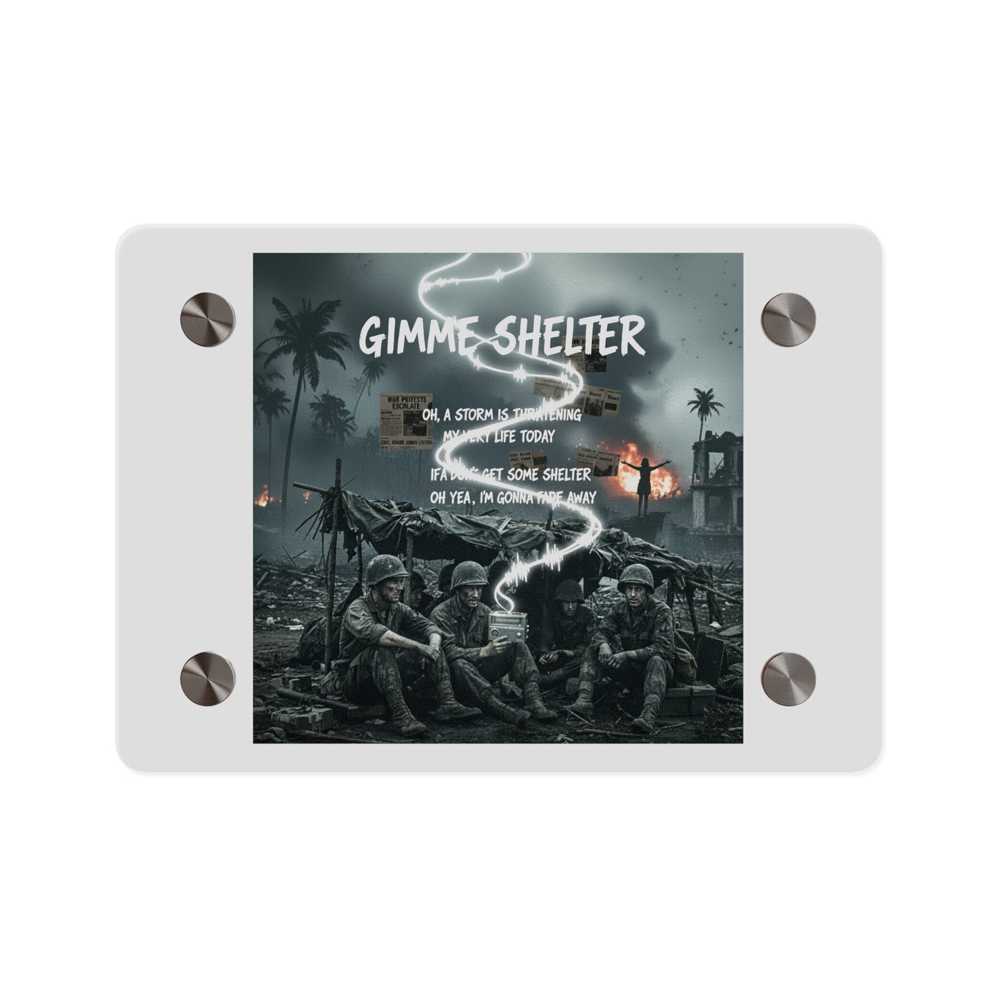 Acrylic Wall Art Panel - Giveme Shelter X 2024