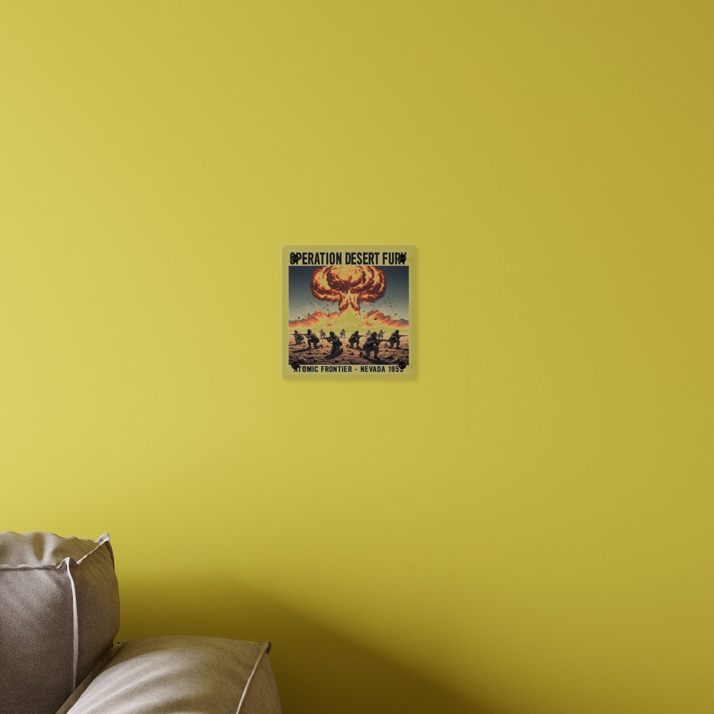 Acrylic Wall Art Panel - Atomic Testing in Nevada Desert Operation Fury