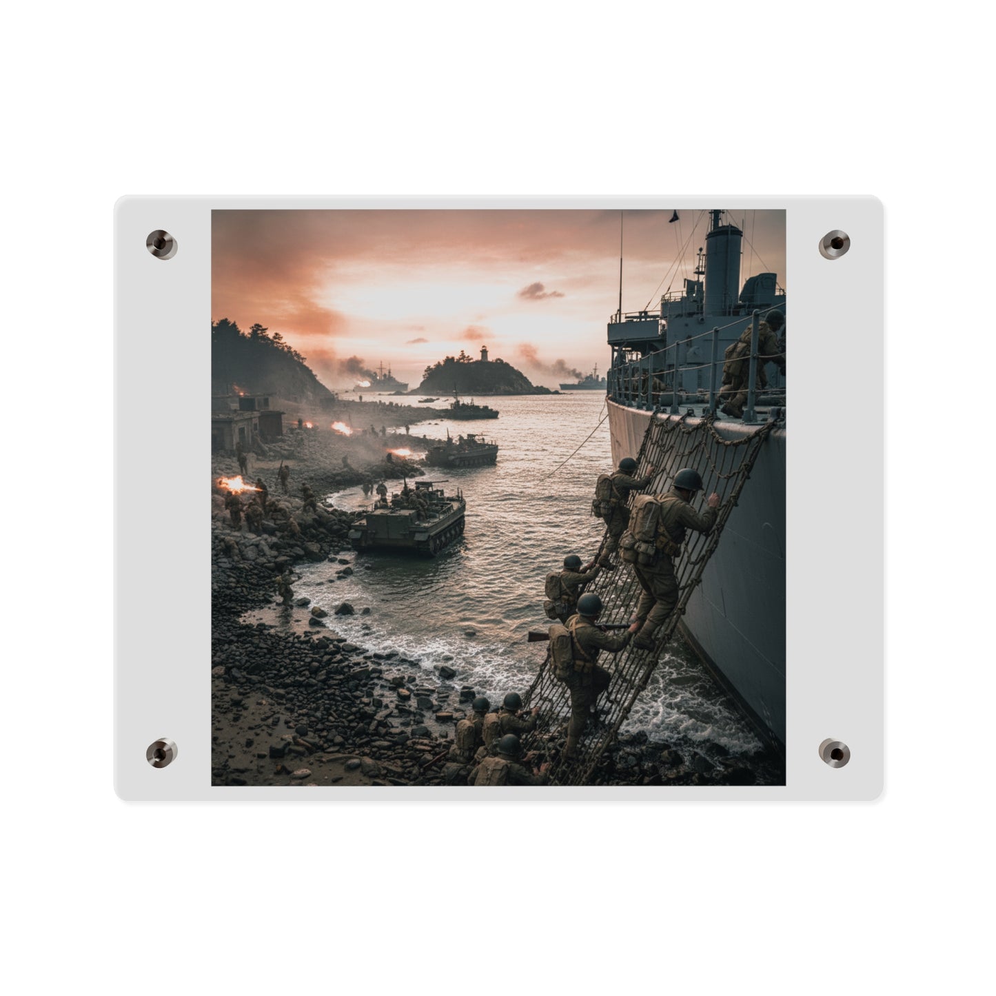 Acrylic Wall Art Panel - Inchon Landing - Korean War