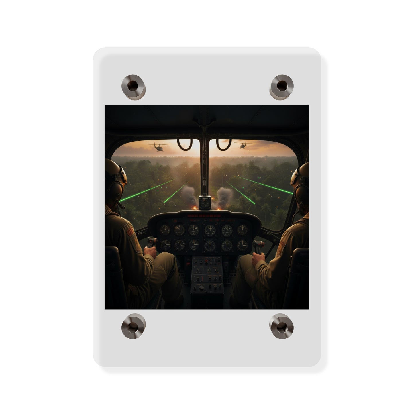 Acrylic Wall Art Panel - Pilots View Hot LZ - Vietnam