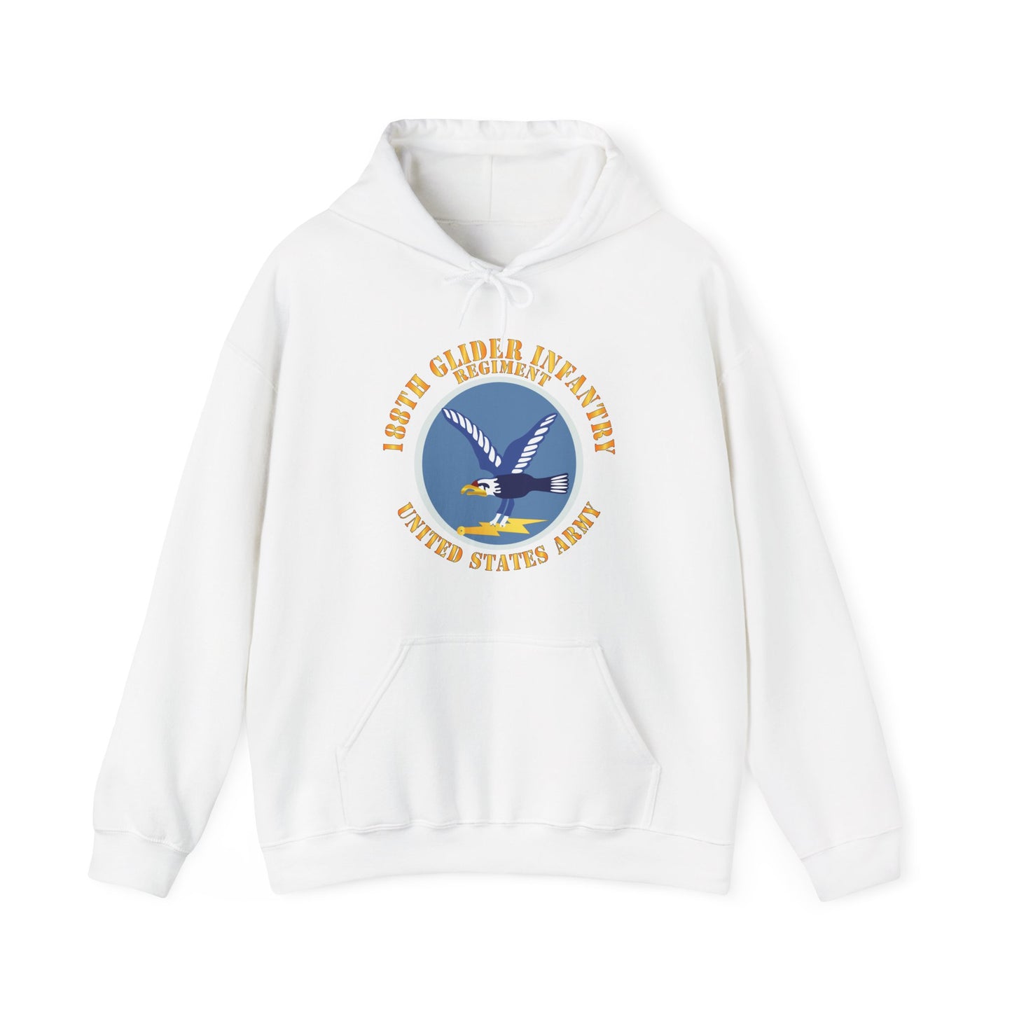 Unisex Heavy Blend™ Hooded Sweatshirt - Army  - 188th Glider Infantry Regiment - SSI X 300