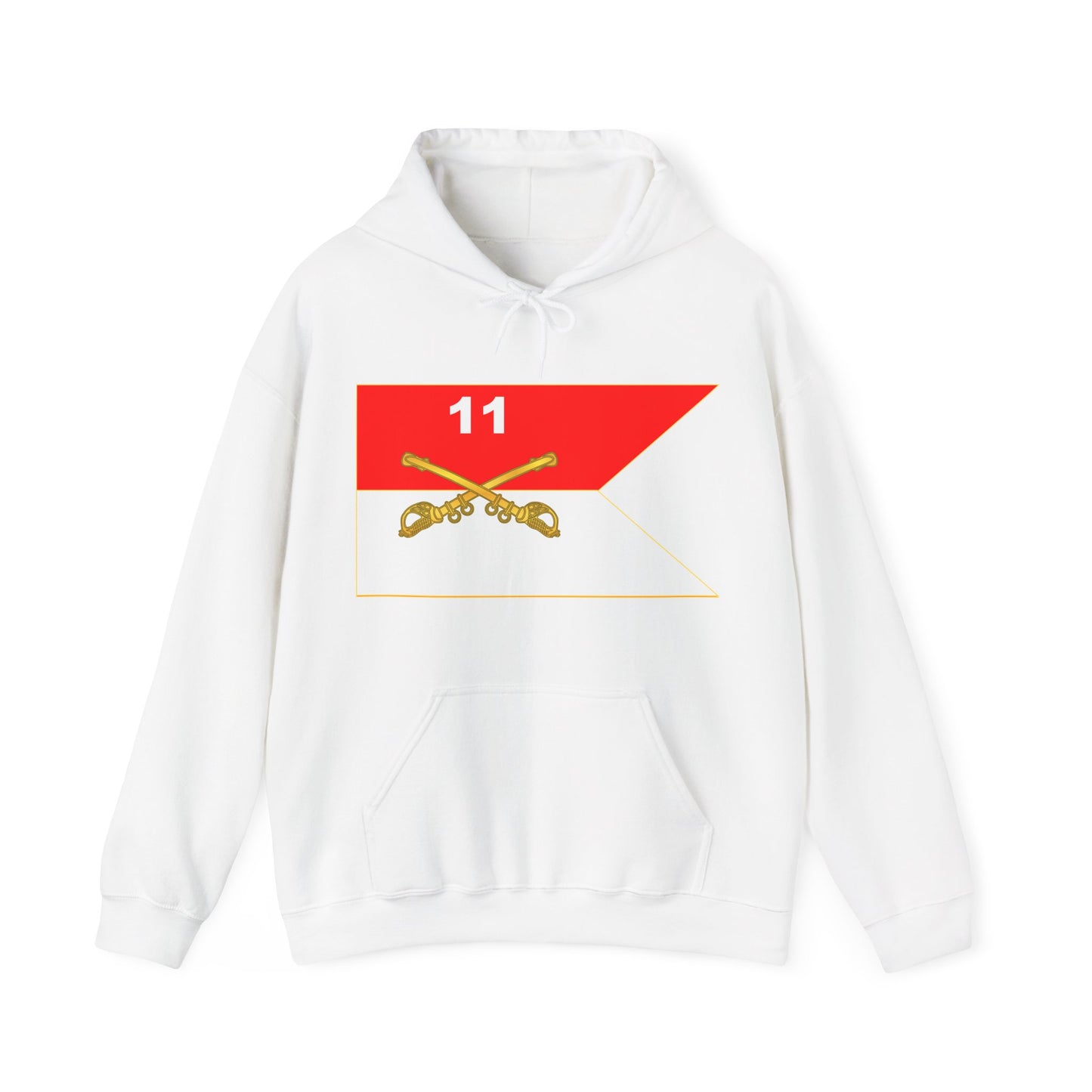 Unisex Heavy Blend™ Hooded Sweatshirt - Army - 11th Armored Cavalry Regiment - Guidon