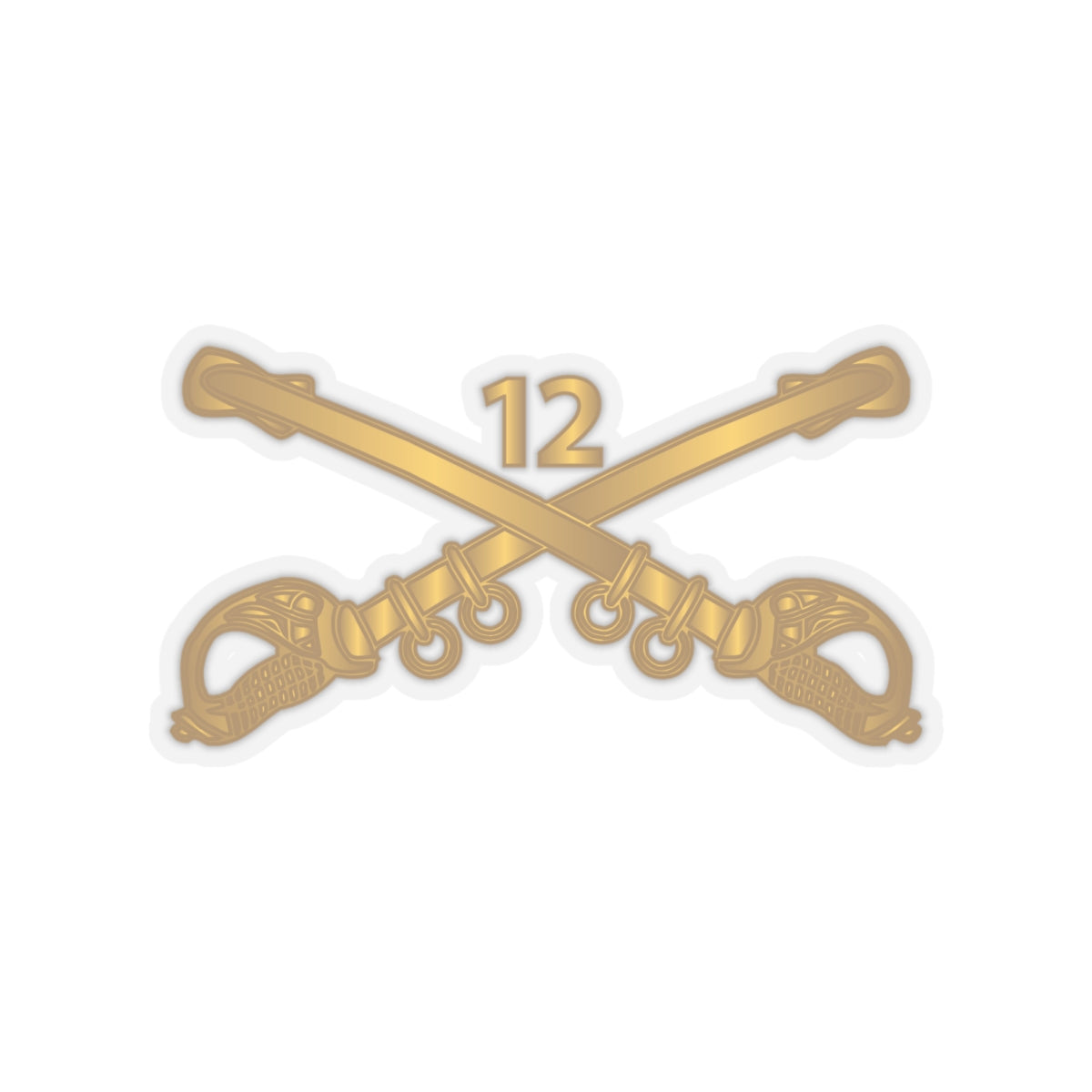 Kiss-Cut Stickers - Army - 12th Cavalry Branch wo Txt X 300