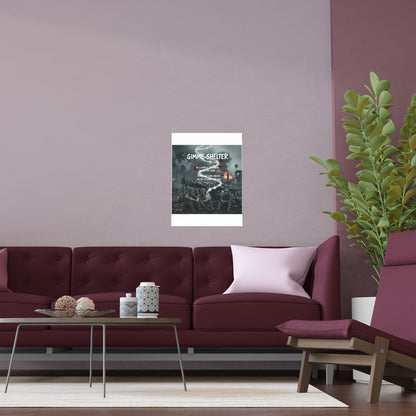 Indoor and Outdoor Silk Posters - Giveme Shelter X 2024