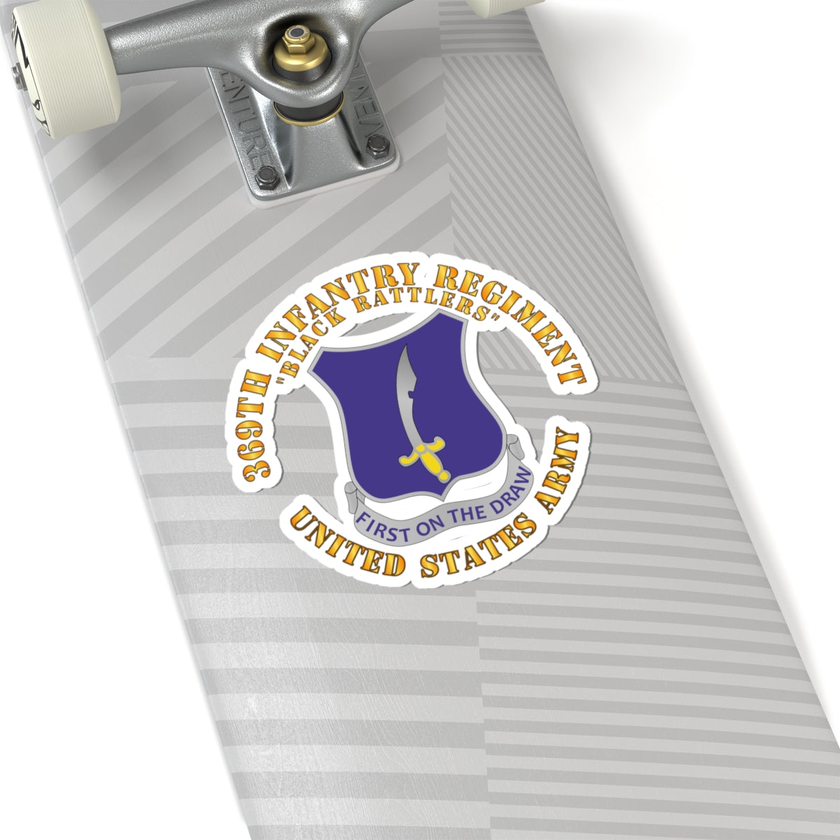 Kiss-Cut Stickers - Army - 369th Infantry Regiment - DUI - First Draw - Black Rattlers