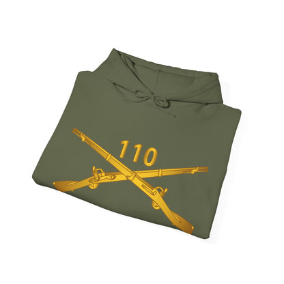 Unisex Heavy Blend™ Hooded Sweatshirt - Army - 110th Infantry Regiment - Inf Branch wo Txt X 300