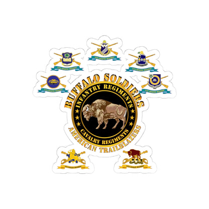 Kiss-Cut Stickers - Army - Buffalo Soldiers - Infantry - Cavalry Regiments - All DUIs