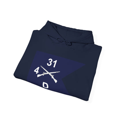 Unisex Heavy Blend™ Hooded Sweatshirt - Army - Delta Company, 4th Battalion, 31st Infantry Regiment - Guidon X 300