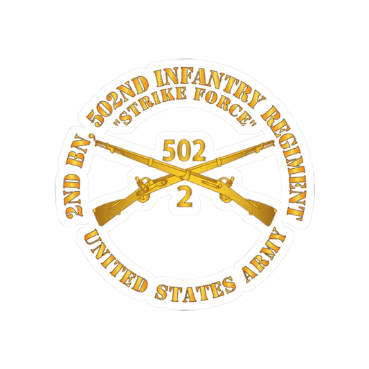 Kiss-Cut Stickers - Army - 2nd Bn 502nd Infantry Regt - Strike Force - Infantry Br