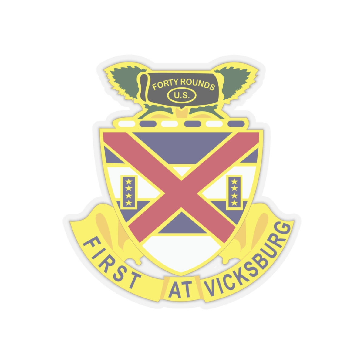 Kiss-Cut Stickers - Army - 13th Infantry Regiment wo Txt - DUI X 300