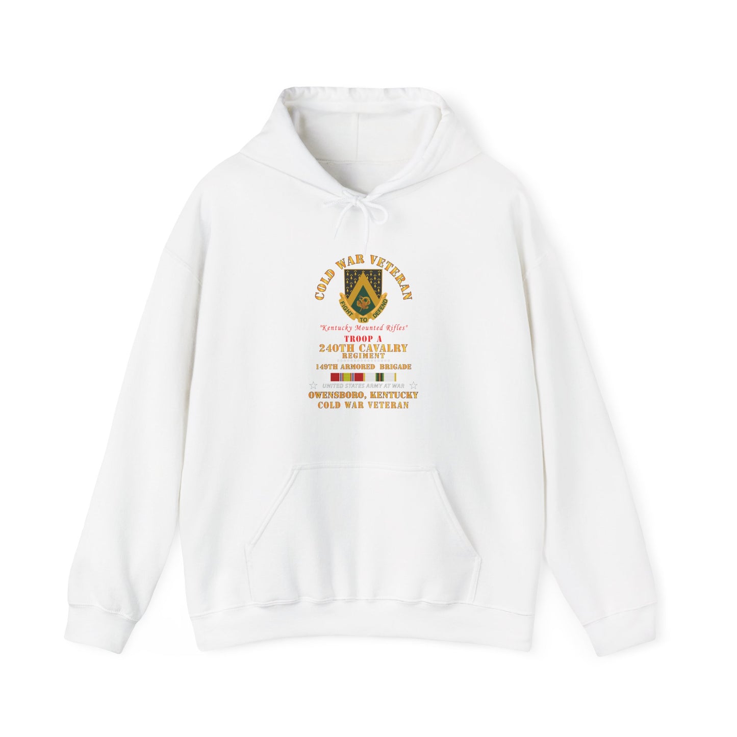 Unisex Heavy Blend™ Hooded Sweatshirt - Army - Cold War Vet -  Troop A, 240th Cavalry Regiment - Owensboro, Kentucky w COLD SVC