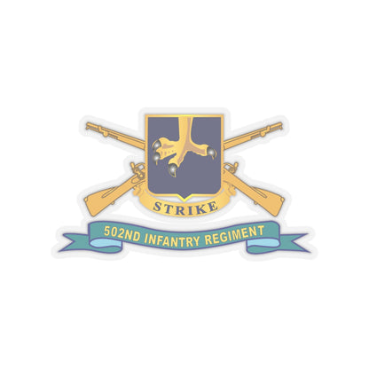 Kiss-Cut Stickers - Army - 502nd Infantry Regiment - DUI w Br - Ribbon X 300