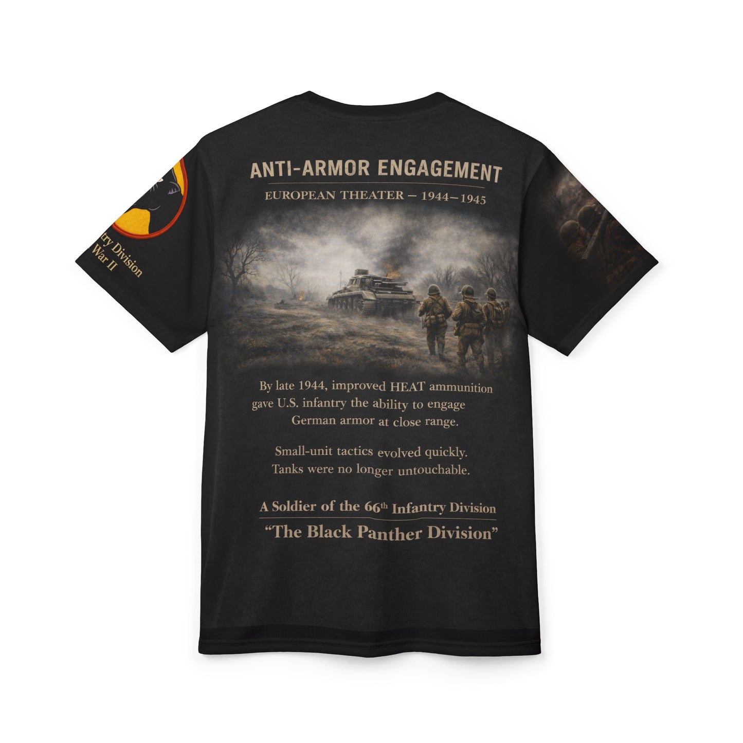 66th Infantry Division "Black Panther" Tribute Tee — Tank Ambush WWII T-Shirt