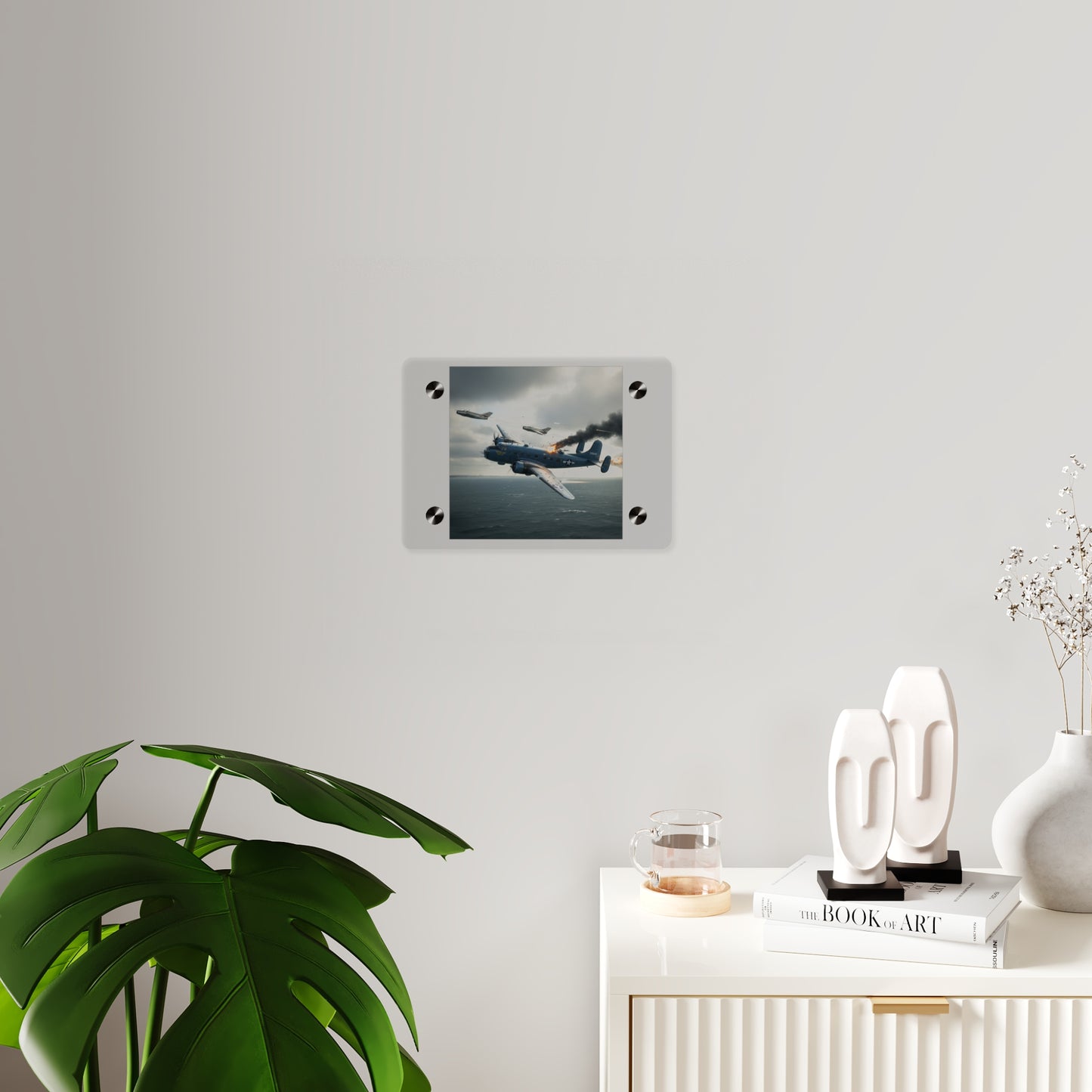 Acrylic Wall Art Panel - April 8, 1950, Baltic Sea - Latvia Soviet fighters shot down a U.S. Navy PB4Y-2 - Liberator - Cold War