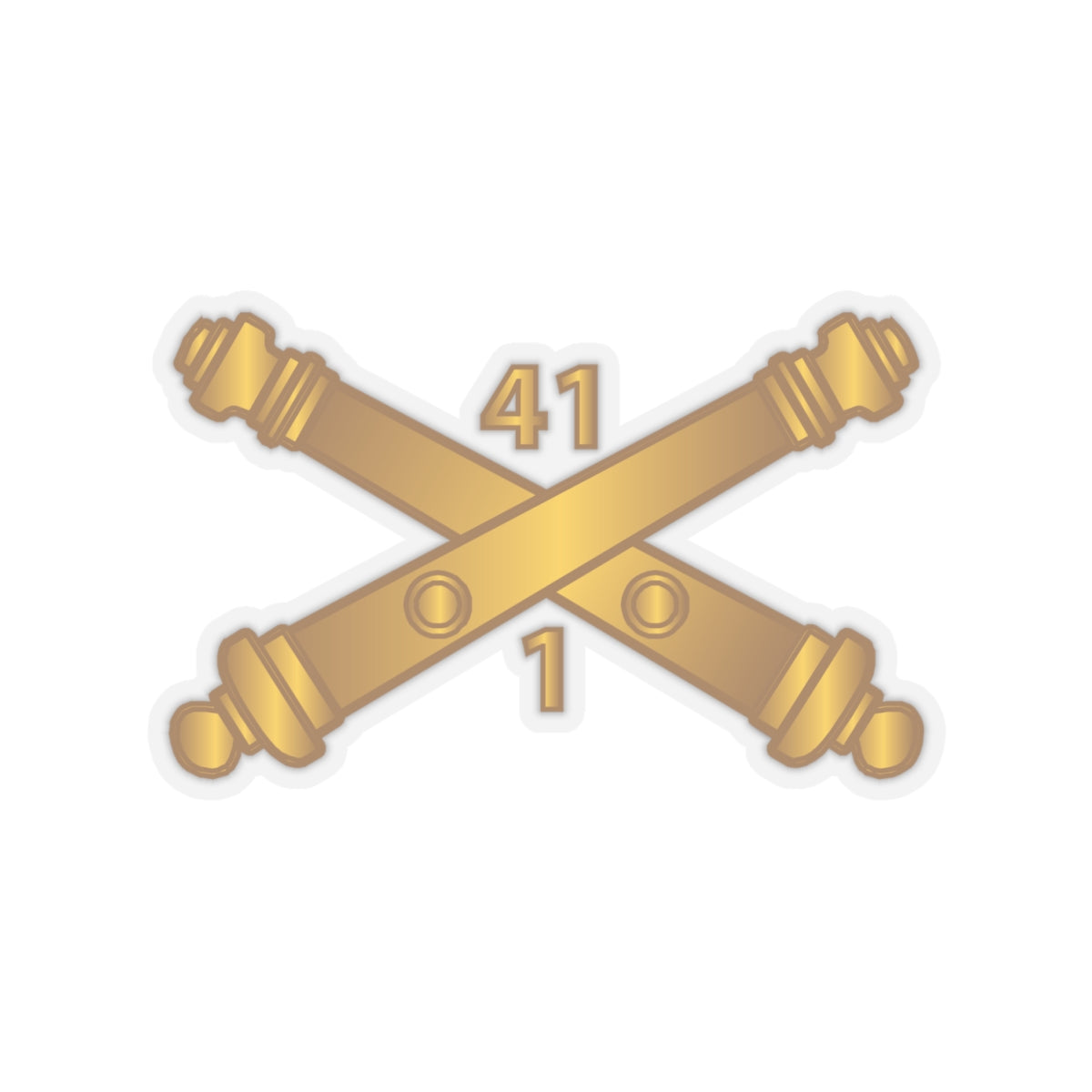 Kiss-Cut Stickers - Army - 1st Bn 41st Artillery  w Branch X 300