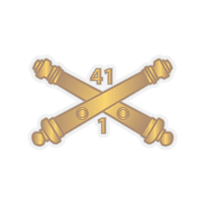 Kiss-Cut Stickers - Army - 1st Bn 41st Artillery  w Branch X 300