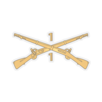 Kiss-Cut Stickers - Army - 1st Battalion, 1st Infantry Regiment Branch - wo Txt X 300