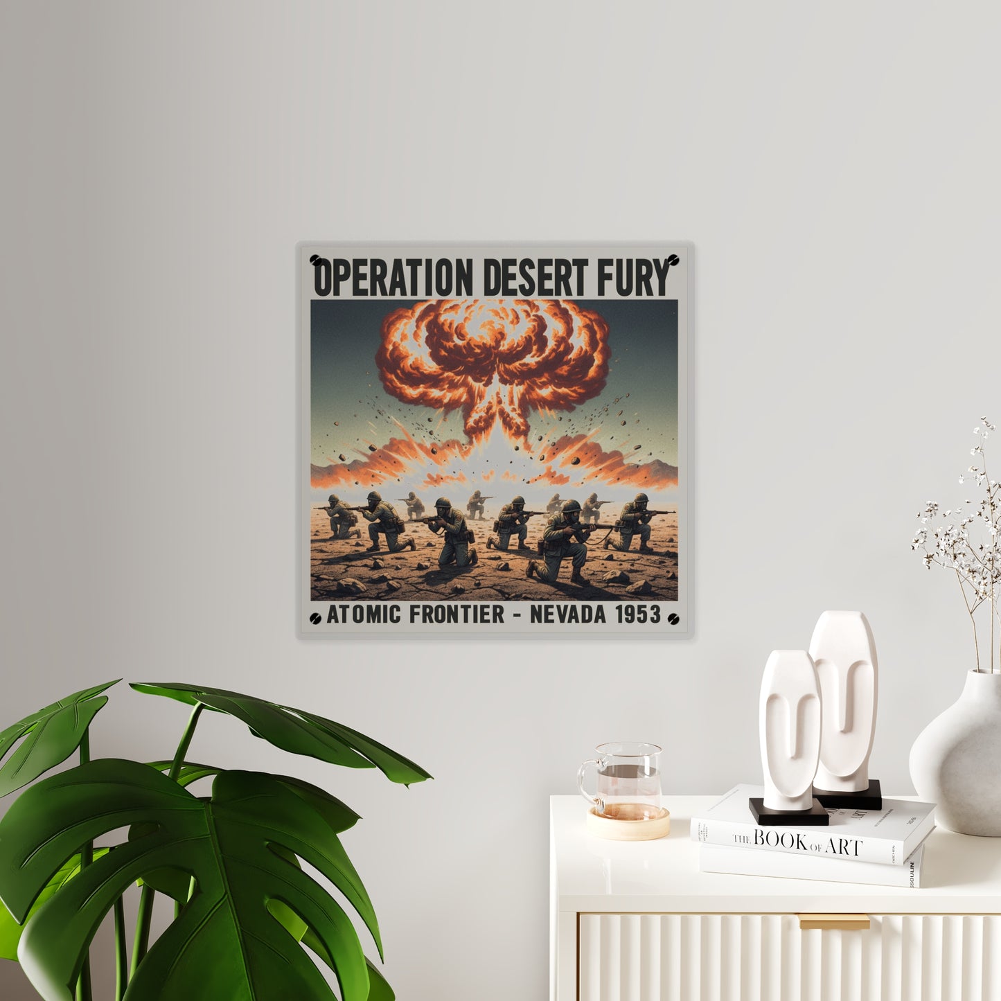 Acrylic Wall Art Panel - Atomic Testing in Nevada Desert Operation Fury