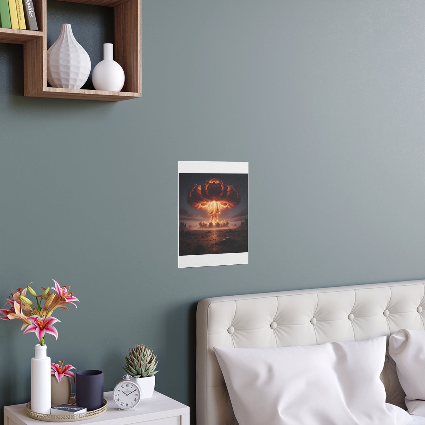 Indoor and Outdoor Silk Posters - Atomic Blast in the desert