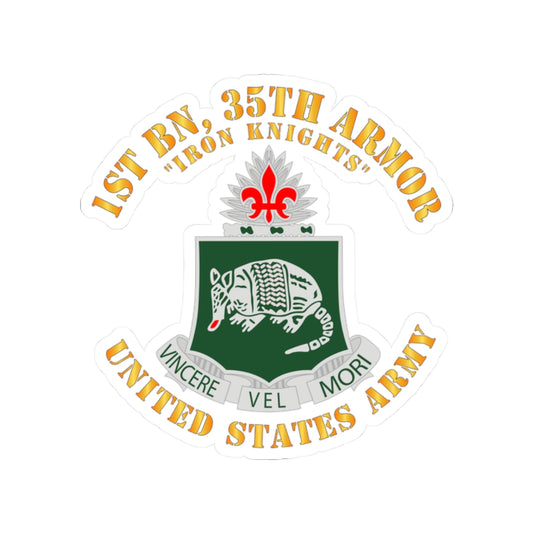 Kiss-Cut Stickers - Army - 1st Bn, 35th Armor - Iron Knights - DUI - V1 X 300