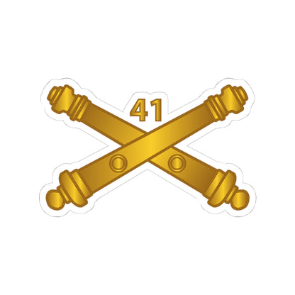 Kiss-Cut Stickers -  Army - 41st Artillery Regiment  w Branch X 300