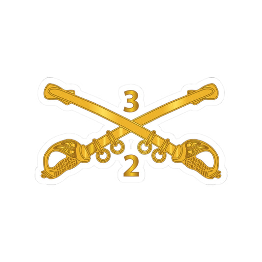 Kiss-Cut Stickers - Army - 2nd Squadron 3rd Armored Cavalry Regiment Branch wo Txt