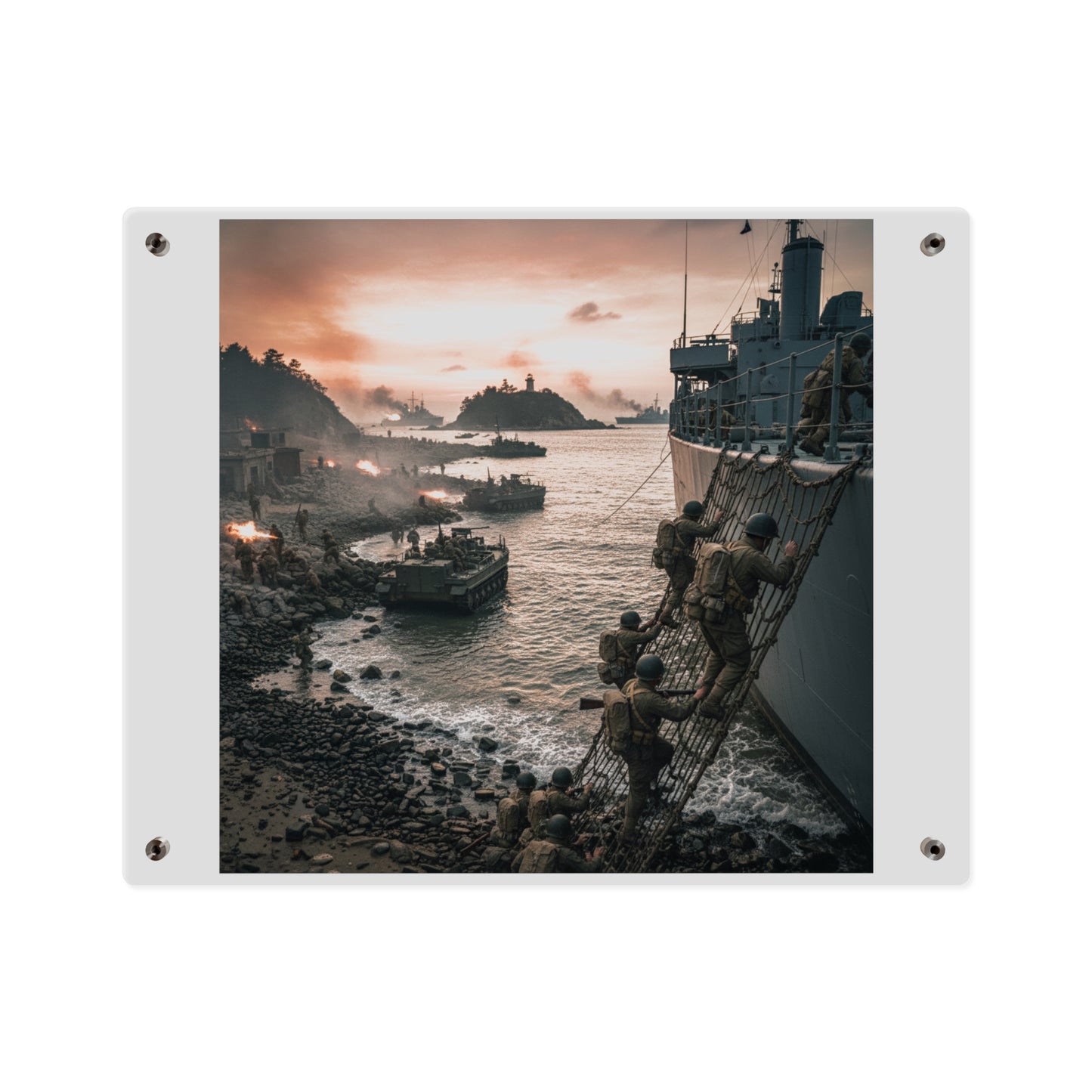 Acrylic Wall Art Panel - Inchon Landing - Korean War