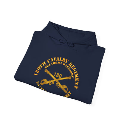 Unisex Heavy Blend™ Hooded Sweatshirt - Army - 180th Cavalry Regiment Branch - Oklahoma Warriors - US Army X 300