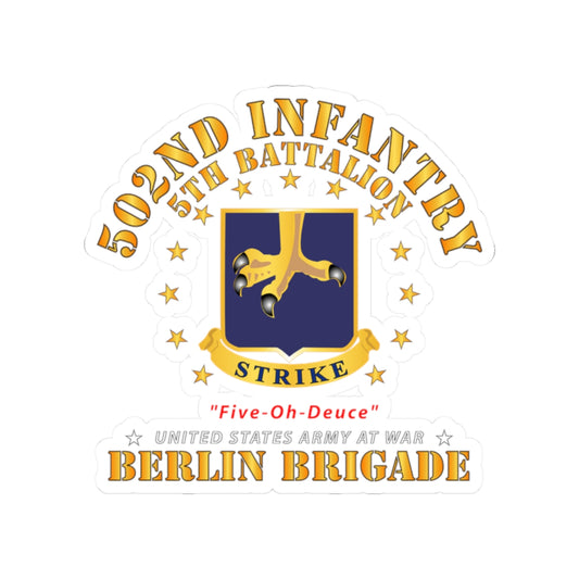 Kiss-Cut Stickers - Army - 5th Battalion 502nd Infantry - Berlin Brigade X 300