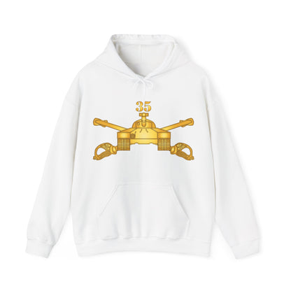 Unisex Heavy Blend™ Hooded Sweatshirt - Army -  35th Armor - Armor Branch wo Txt X 300