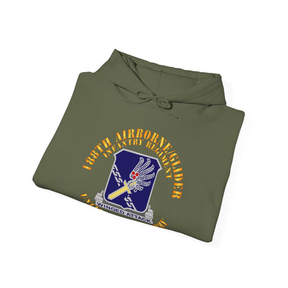 Unisex Heavy Blend™ Hooded Sweatshirt - Army  - 188th Airborne - Glider Infantry Regiment - DUI X 300