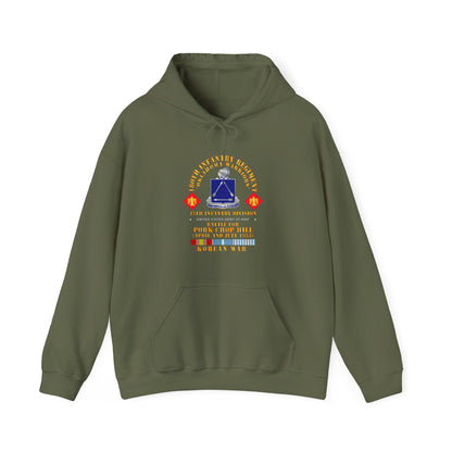 Unisex Heavy Blend™ Hooded Sweatshirt - Army - 180th Infantry Regiment - 45th ID - Battle Pork Chop Hill, Korean War X 300