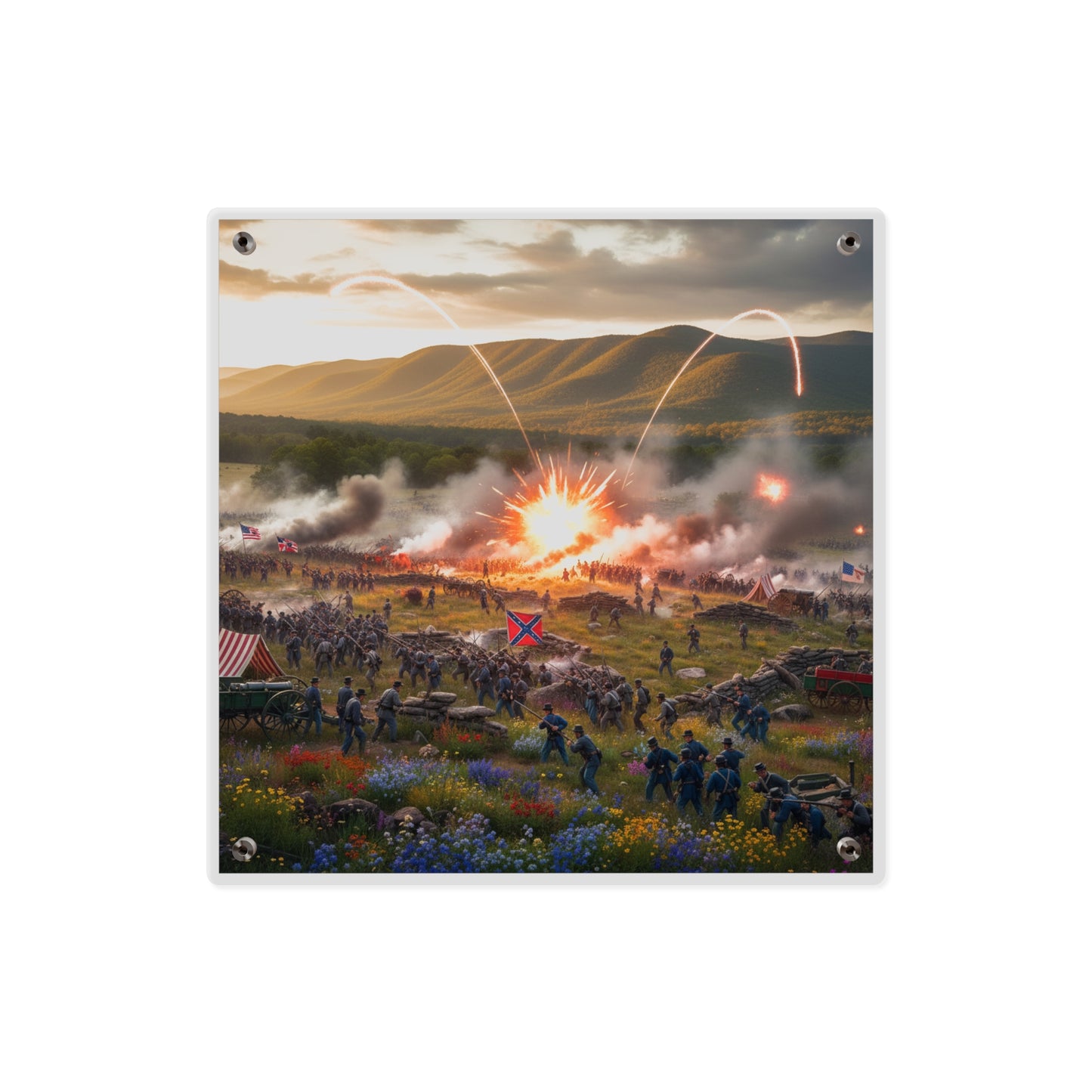 Acrylic Wall Art Panel - US Civil War Battle - Battle of Kennesaw Mountain Georgia