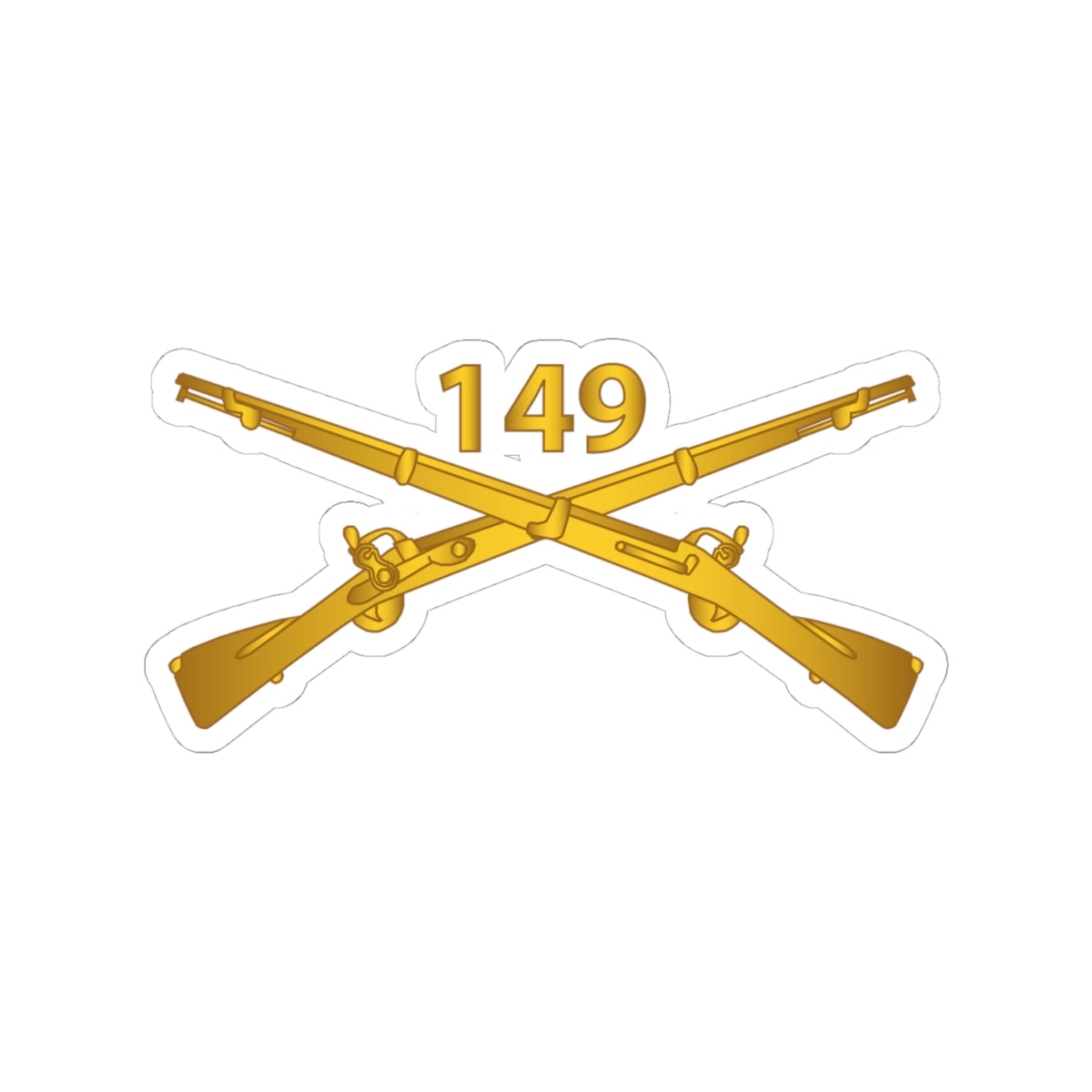 Kiss-Cut Stickers - Army -  149th Infantry Regiment - Branch wo Txt X 300