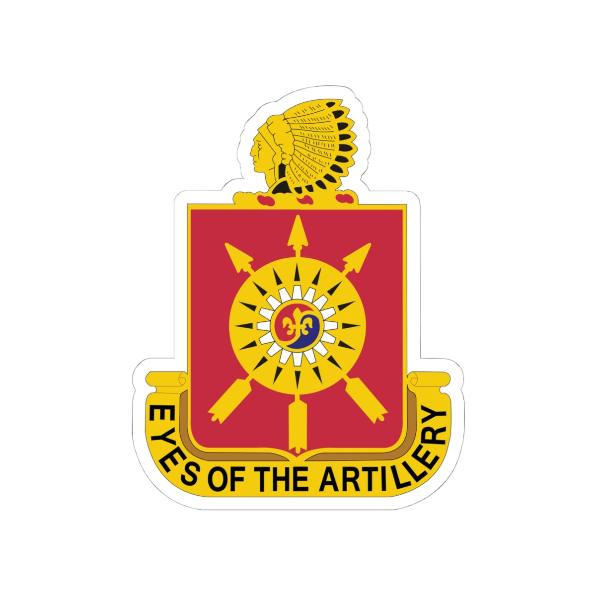 Kiss-Cut Stickers - Army - 171st Field Artillery Regiment - DUI wo Txt X 300