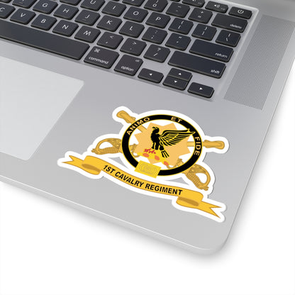 Kiss-Cut Stickers - Army - 1st Cavalry Regiment w Br - Ribbon X 300